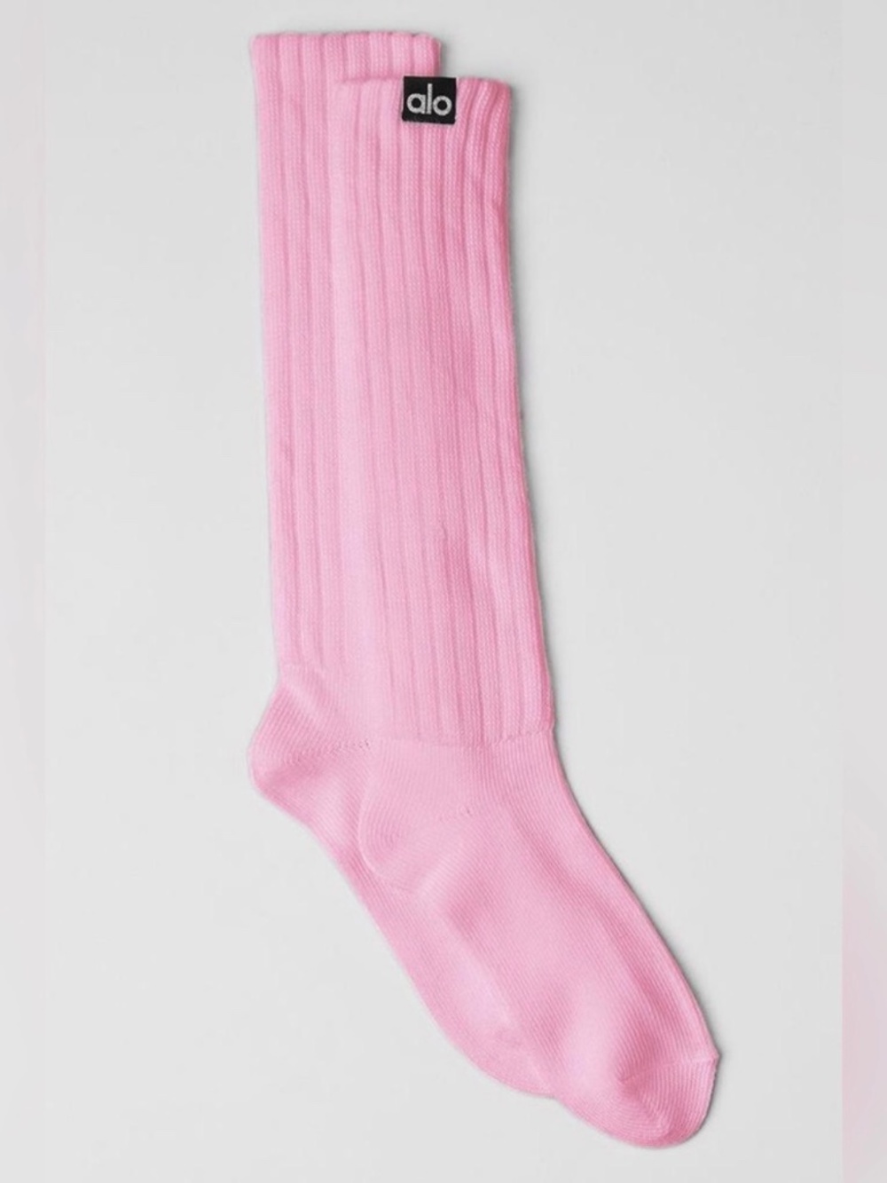 NWT alo Unisex Scrunch Socks, Size M, Sweet Pink - Picture 2 of 3
